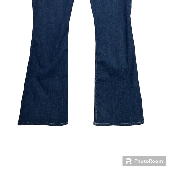 TOPSHOP MOTTO Jamie Flare High Waist Stretch Blue Jeans - Picture 12 of 15